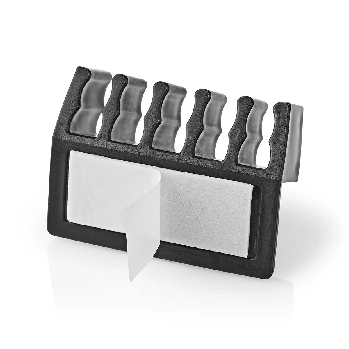 Nedis Cable Management | Cable Clip | Click and Go | 2 pcs | Number of slots: 5 Slots | Maximum cable thickness: 7.1 mm | Polypropylene | Black - Image 3