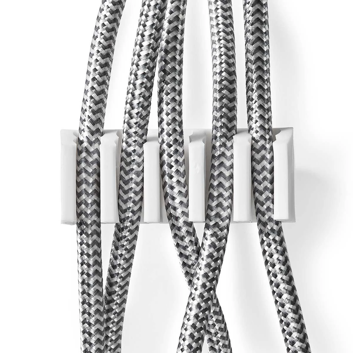 Nedis Cable Management | Cable Clip | Click and Go | 2 pcs | Number of slots: 5 Slots | Maximum cable thickness: 7.1 mm | Polypropylene | White - Image 12