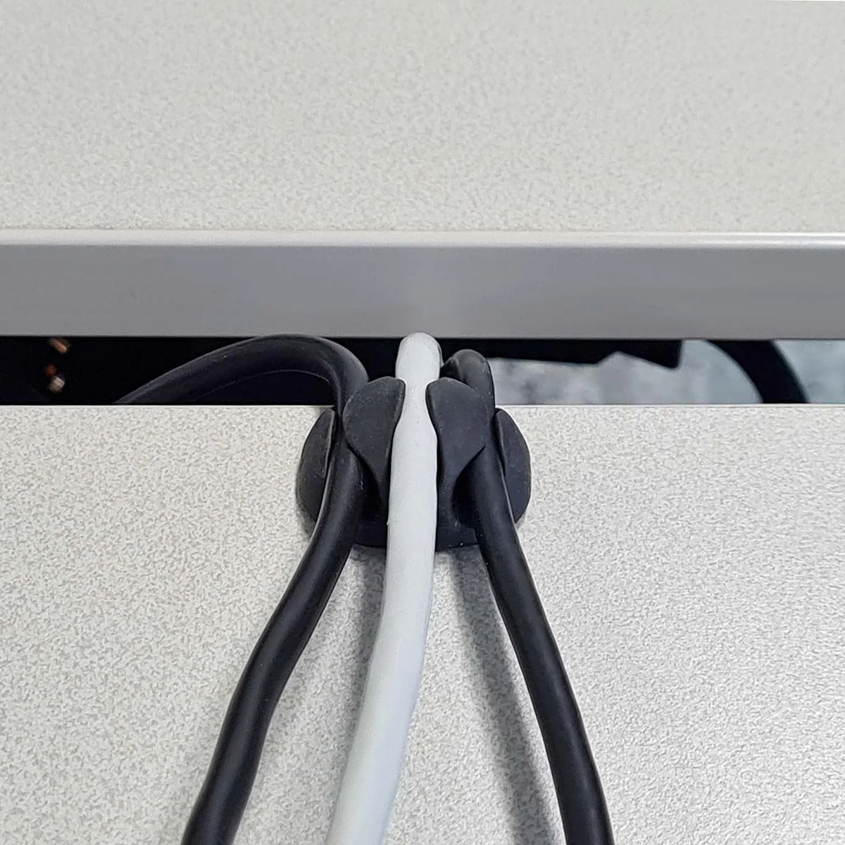 Nedis Cable Management | Cable Clip | Click and Go | 4 pcs | Number of slots: 3 Slots | Maximum cable thickness: 5.3 mm | TPE | Black - Image 5