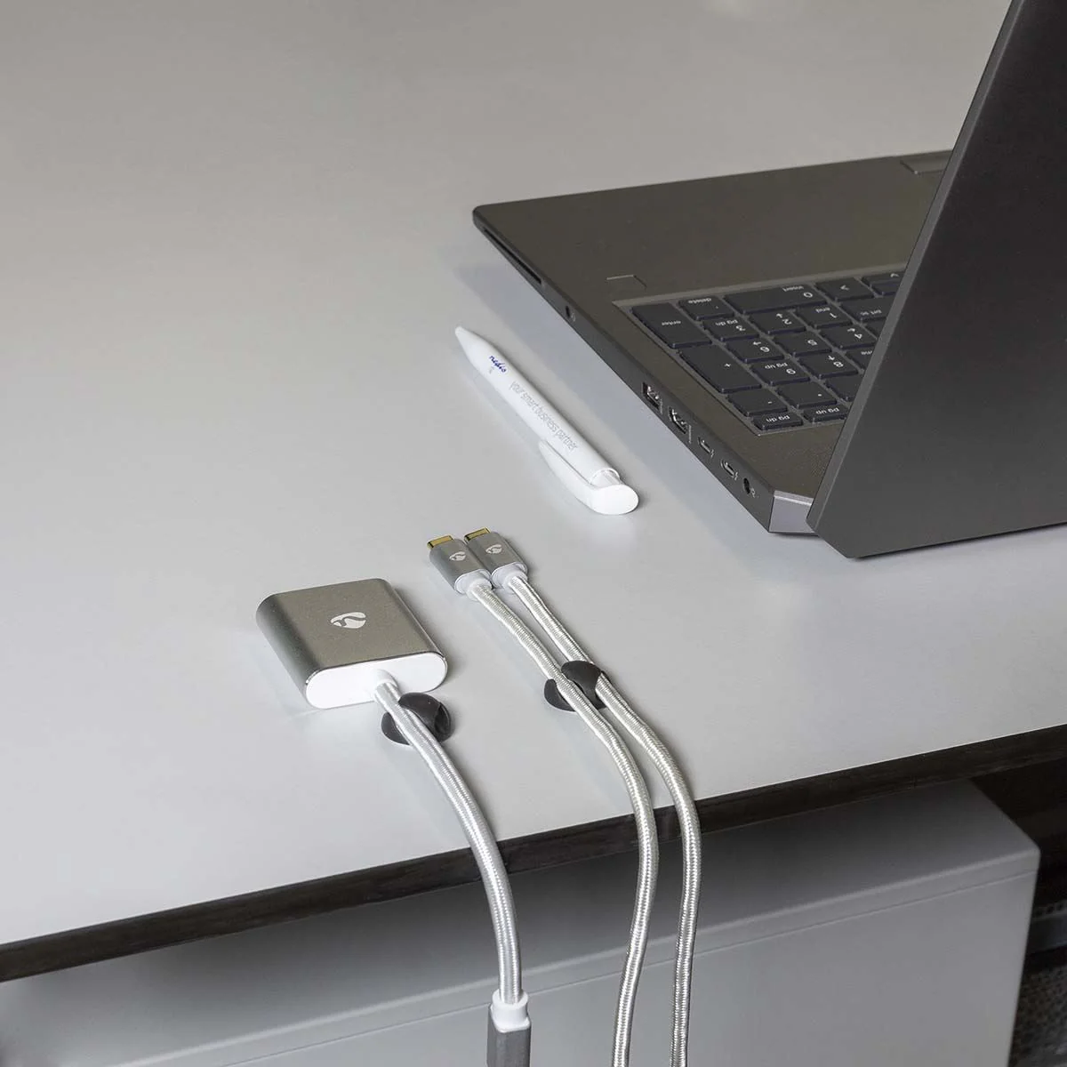 Nedis Cable Management | Cable Clip | Click and Go | 6 pcs | Number of slots: 2 Slots | Maximum cable thickness: 5.3 mm | TPE | Black - Image 9