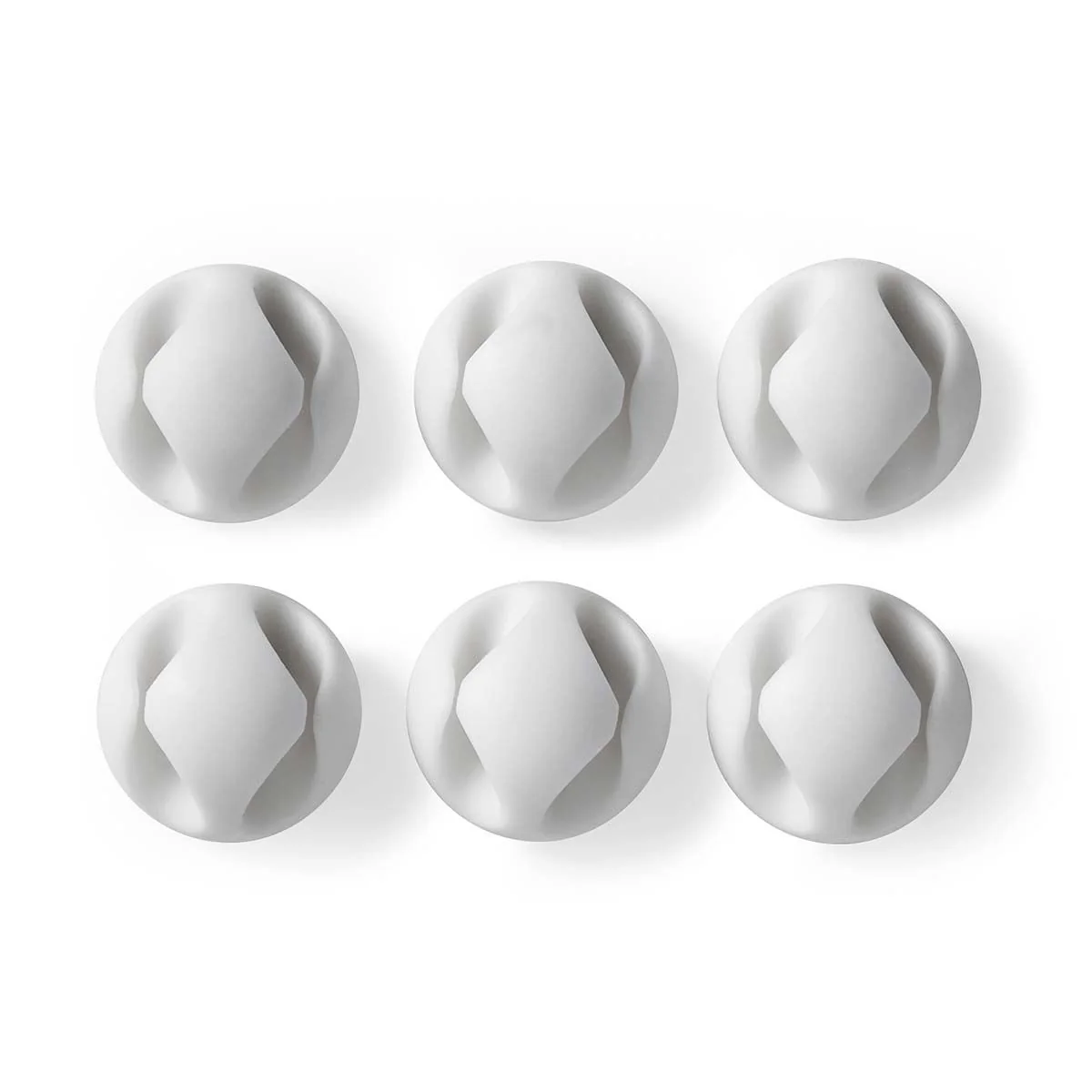 Nedis Cable Management | Cable Clip | Click and Go | 6 pcs | Number of slots: 2 Slots | Maximum cable thickness: 5.3 mm | TPE | White - Image 7