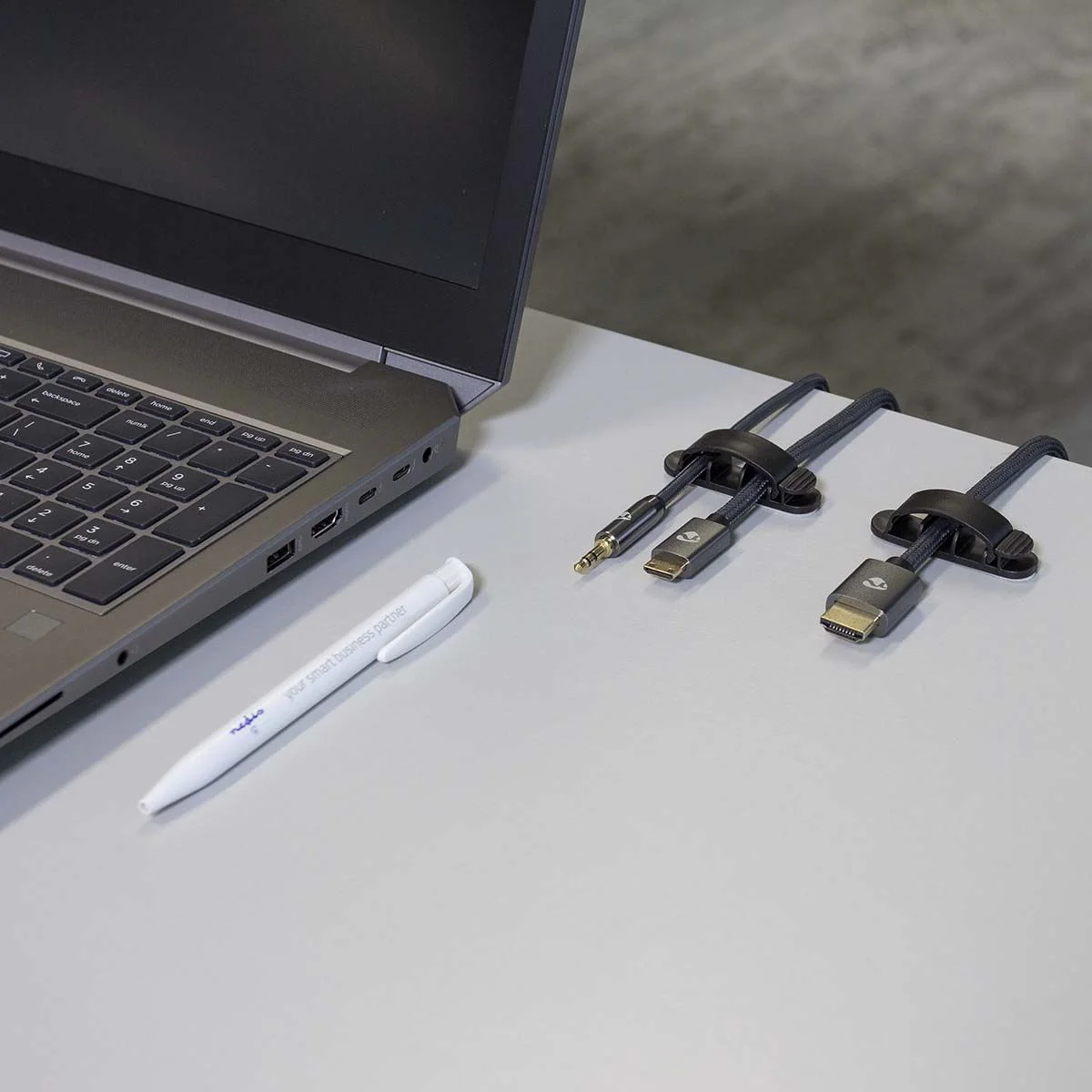 Nedis Cable Management | Cable Clip | Locked | 3 pcs | Number of slots: 3 Slots | Maximum cable thickness: 7.5 mm | Polypropylene | Black - Image 10