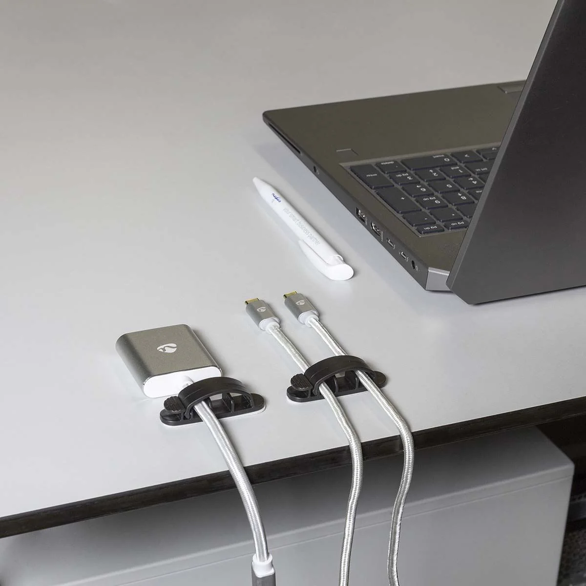 Nedis Cable Management | Cable Clip | Locked | 3 pcs | Number of slots: 3 Slots | Maximum cable thickness: 7.5 mm | Polypropylene | Black - Image 12