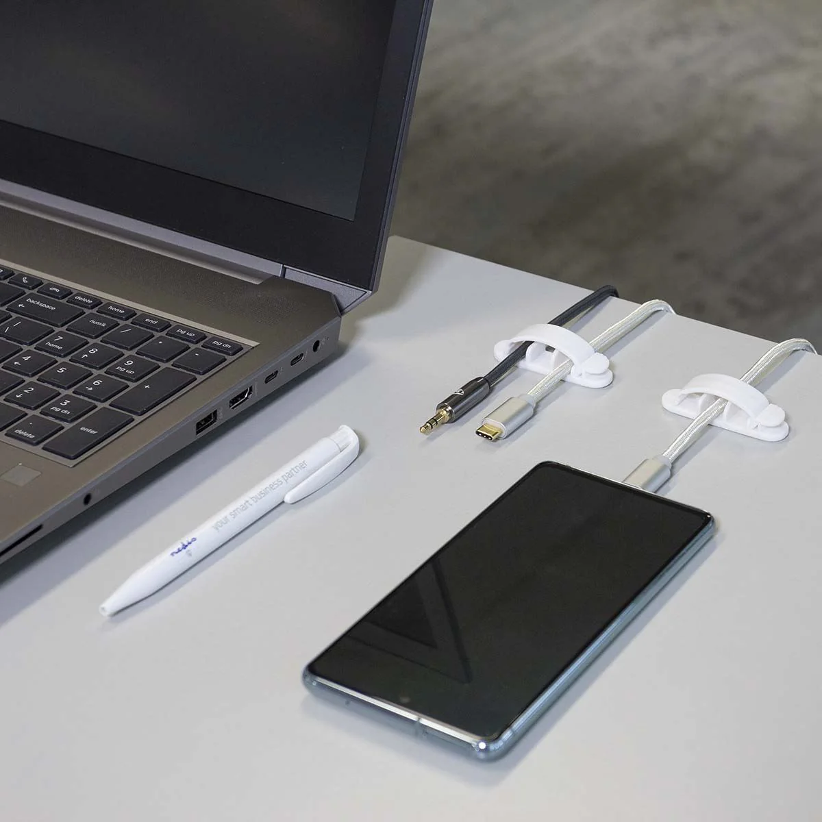 Nedis Cable Management | Cable Clip | Locked | 3 pcs | Number of slots: 3 Slots | Maximum cable thickness: 7.5 mm | Polypropylene | White - Image 11