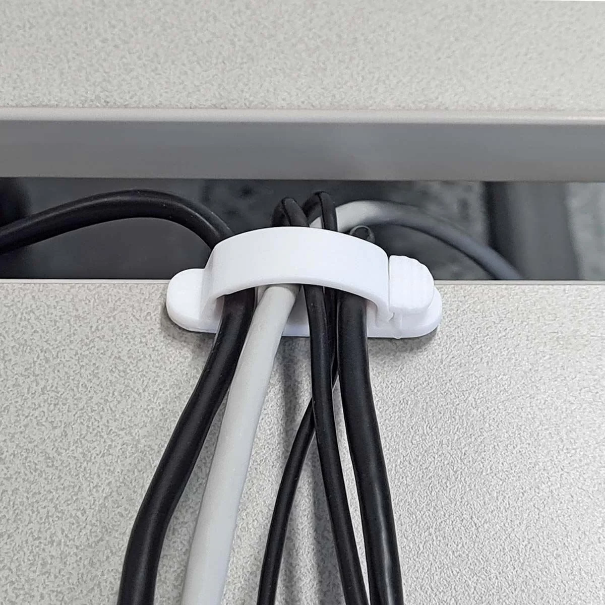 Nedis Cable Management | Cable Clip | Locked | 3 pcs | Number of slots: 3 Slots | Maximum cable thickness: 7.5 mm | Polypropylene | White - Image 14
