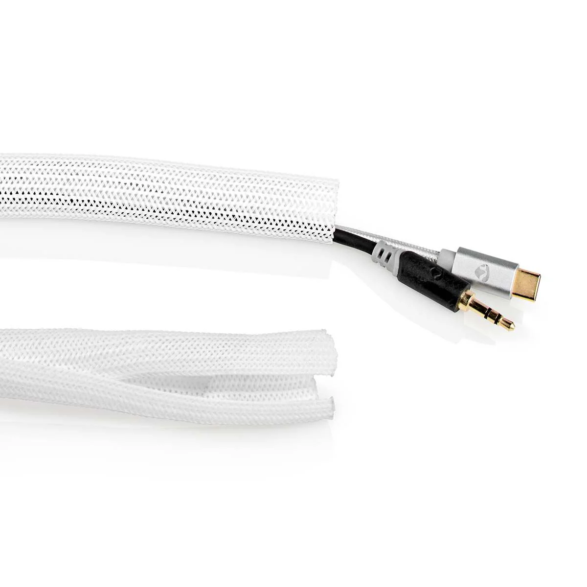 Nedis Cable Management | Sleeve | 1 pcs | Maximum cable thickness: 15 mm | Nylon | White - Image 3
