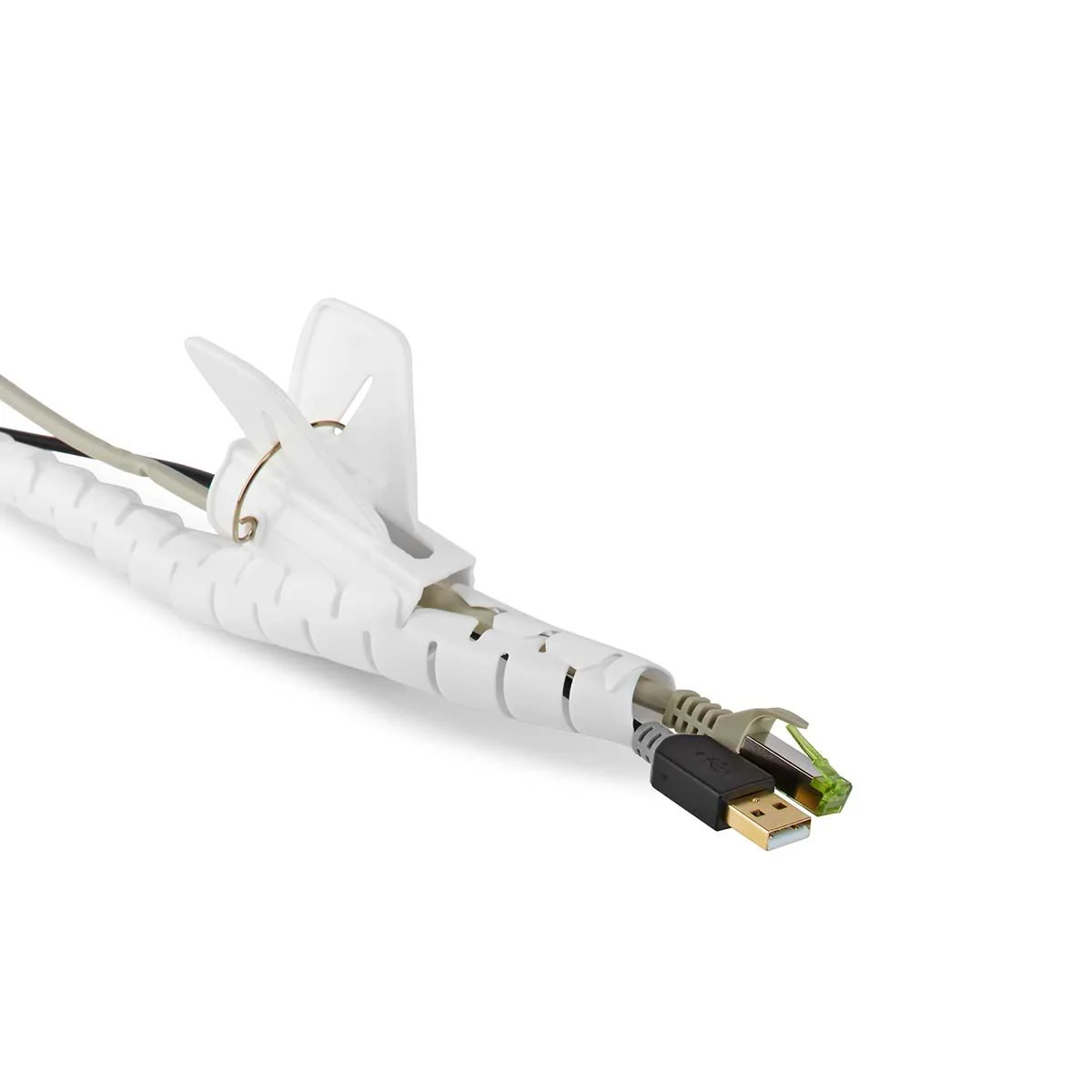 Nedis Cable Management | Spiral Sleeve | 1 pcs | Maximum cable thickness: 16 mm | PE | White - Image 3