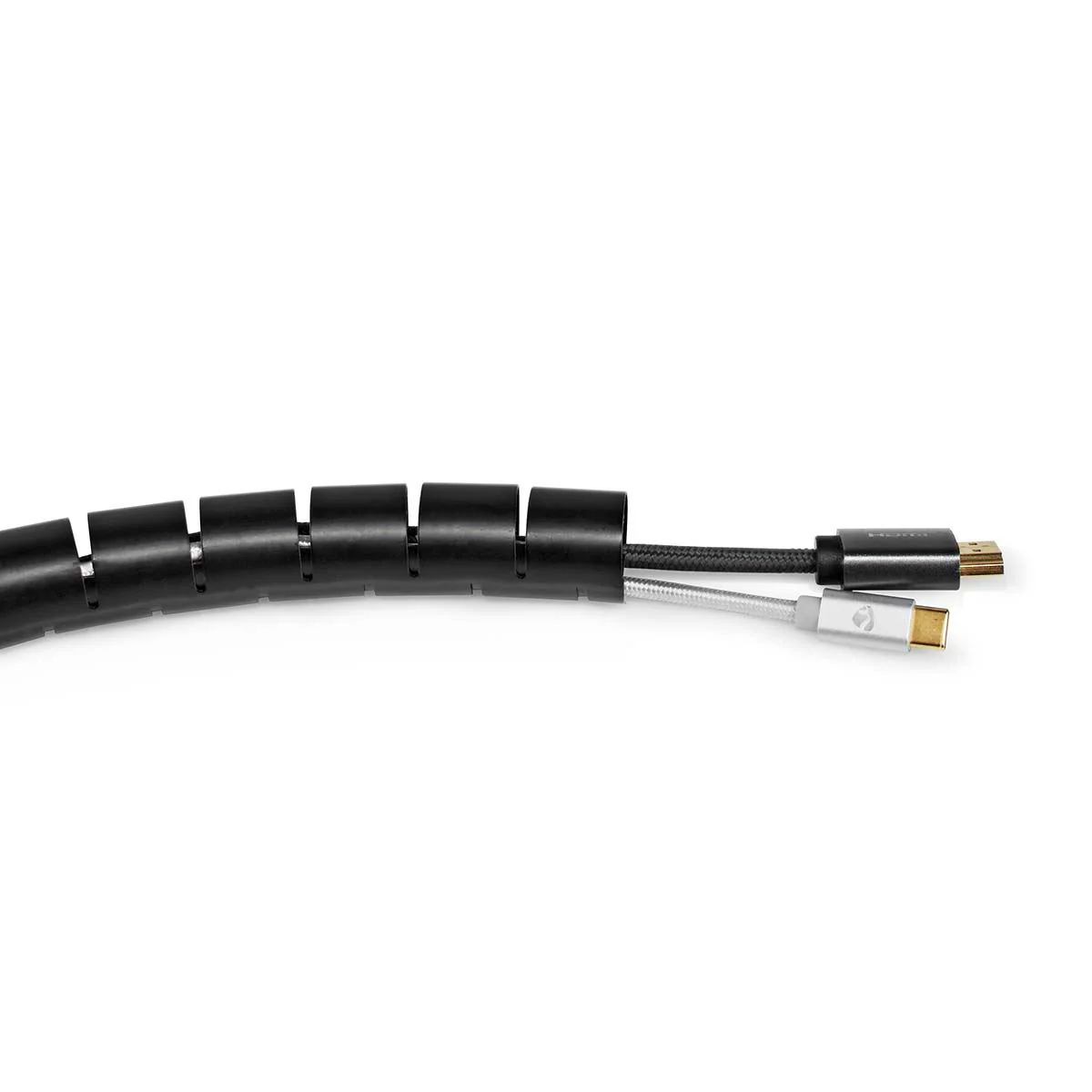 Nedis Cable Management | Spiral Sleeve | 1 pcs | Maximum cable thickness: 28 mm | PE | Black - Image 5