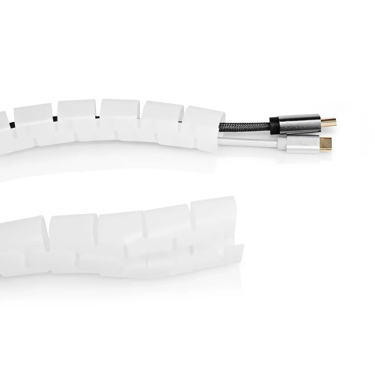 Nedis Cable Management | Spiral Sleeve | 1 pcs | Maximum cable thickness: 28 mm | PE | White - Image 4
