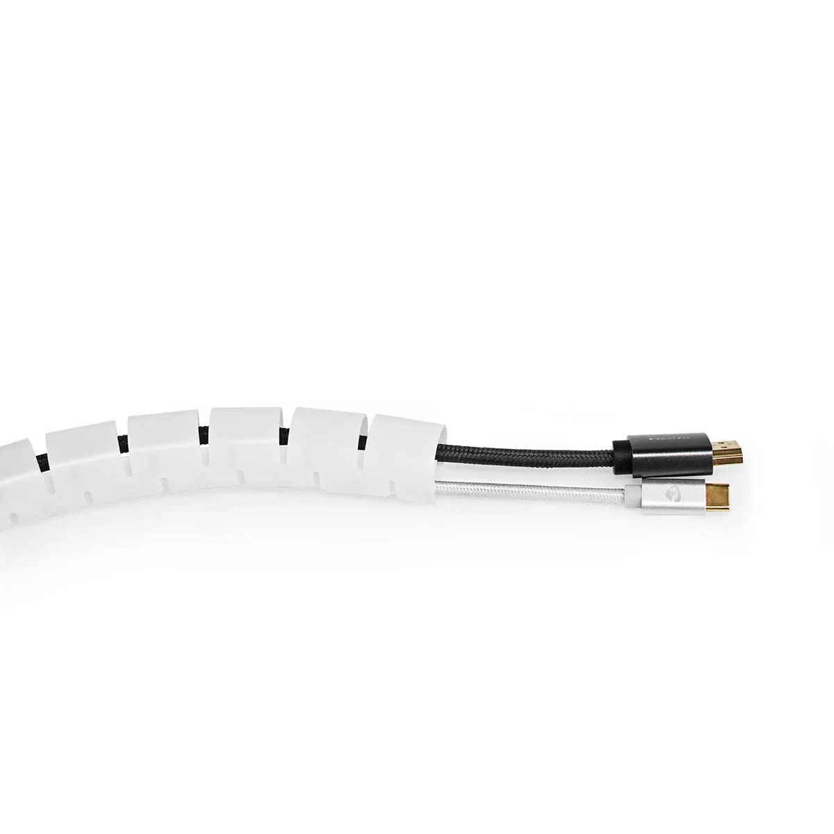 Nedis Cable Management | Spiral Sleeve | 1 pcs | Maximum cable thickness: 28 mm | PE | White - Image 5