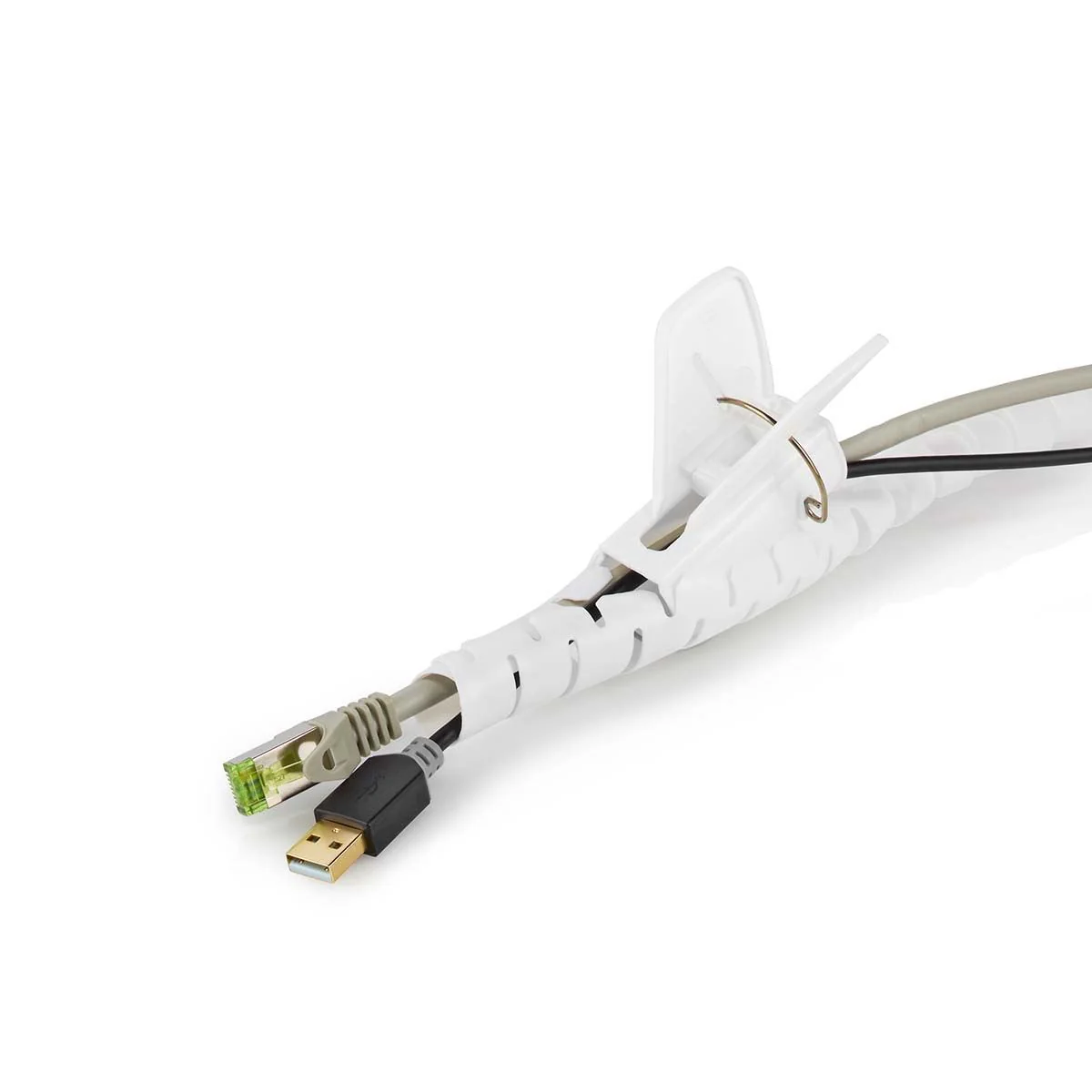 Nedis Cable Management | Spiral Sleeve | 1 pcs | Maximum cable thickness: 28 mm | PE | White - Image 6