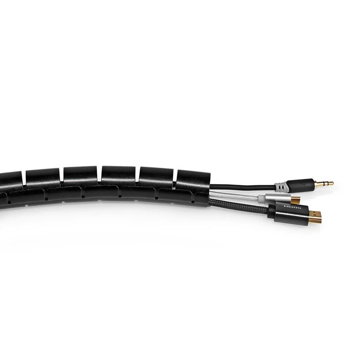 Nedis Cable Management | Spiral Sleeve | 1 pcs | Maximum cable thickness: 32 mm | PE | Black - Image 5