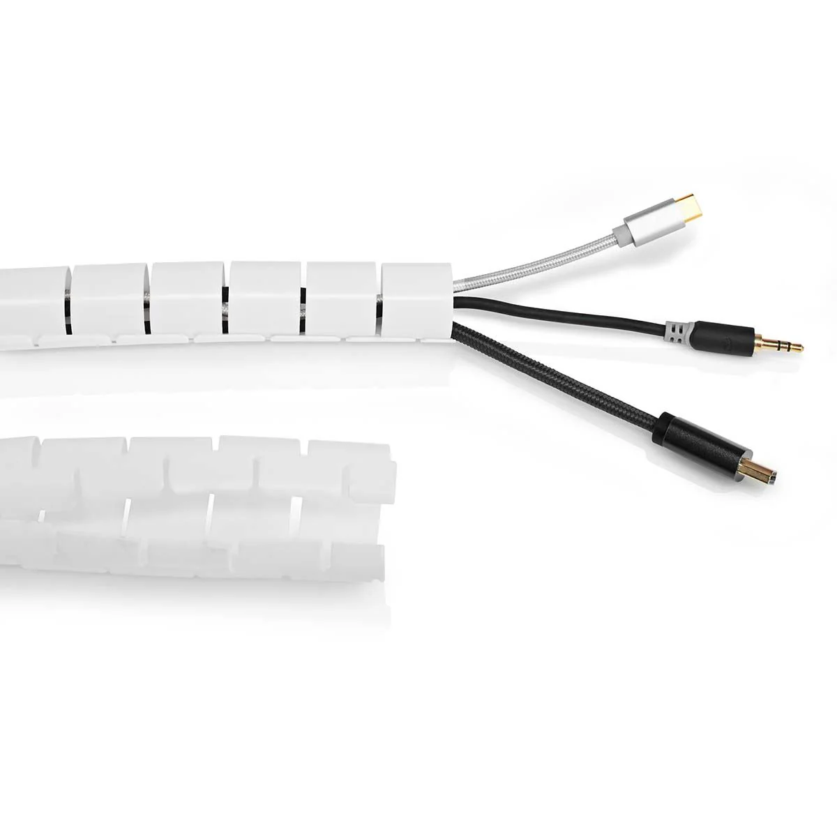 Nedis Cable Management | Spiral Sleeve | 1 pcs | Maximum cable thickness: 32 mm | PE | White - Image 4