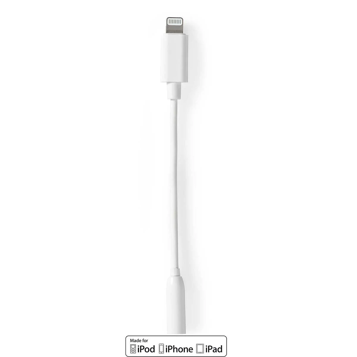 Nedis Lightning Adapter | Apple Lightning 8-Pin | 3.5 mm Female | Nickel Plated | 0.10 m | Round | PVC | Box - Image 3