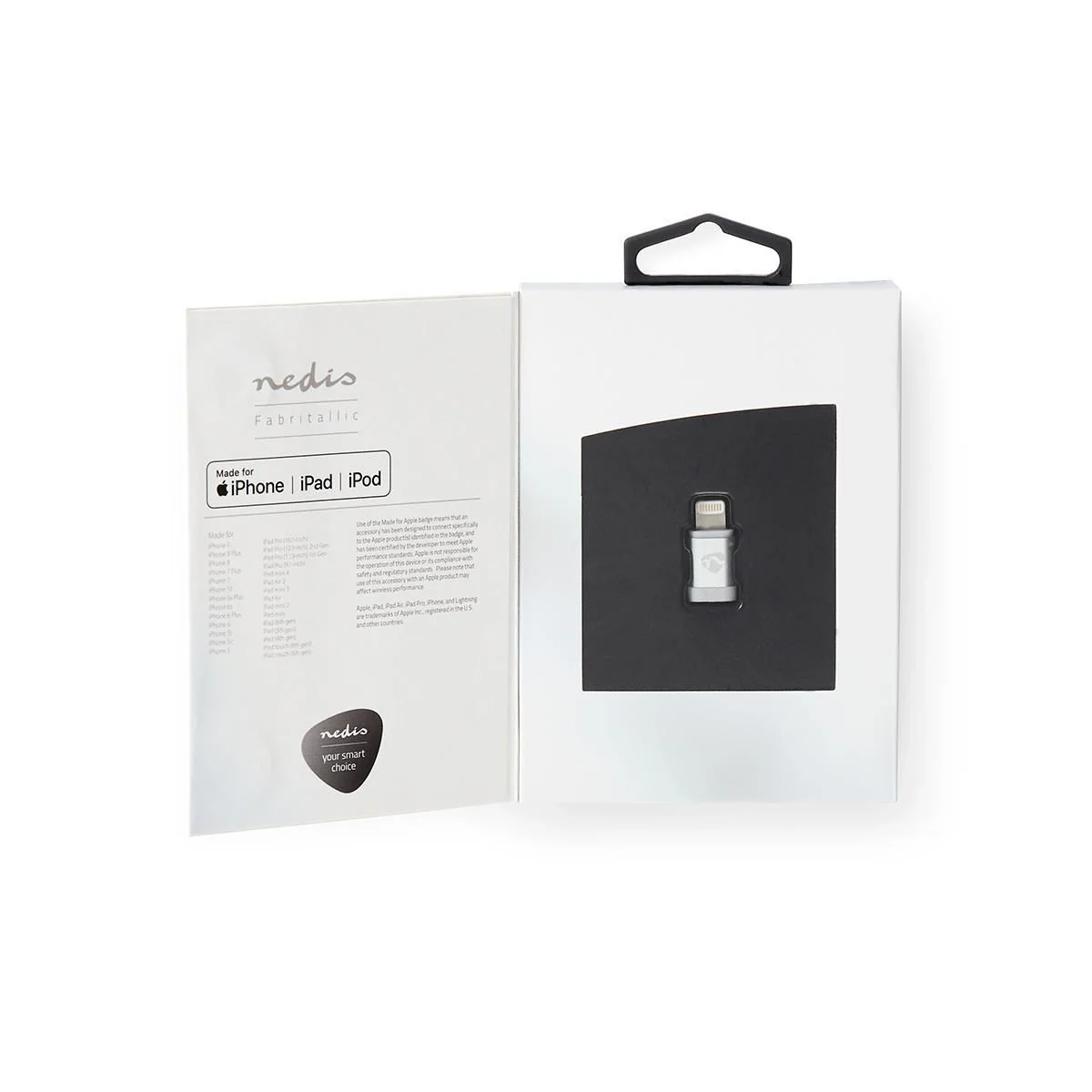 Nedis Lightning Adapter | Apple Lightning 8-Pin | USB Micro-B Female | Gold Plated | Round | Aluminium | Cover Window Box - Image 5